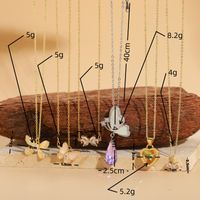 Süß Süss Klassischer Stil Schmetterling Hülse Kupfer Überzug Inlay Zirkon 14 Karat Vergoldet Weißgold Plattiert Frau Halskette Mit Anhänger main image 8