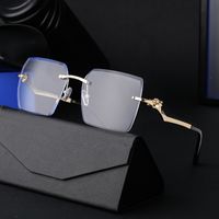 Streetwear Solid Color Pc Square Frameless Men's Sunglasses main image 11