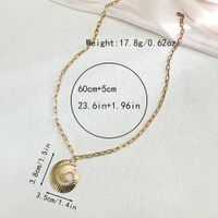 304 Stainless Steel 14K Gold Plated Casual Hip-Hop Plating Geometric Pendant Necklace main image 2