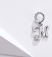 Style Simple Lettre Argent Sterling Placage Incruster Zircon Or Blanc Plaqué Bijoux Accessoires sku image 17