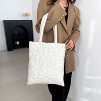 Women's Nylon Plaid Classic Style Sewing Thread Square Zipper Shoulder Bag main image 3