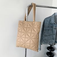 Women's Nylon Plaid Classic Style Sewing Thread Square Zipper Shoulder Bag main image 4