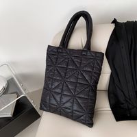 Women's Nylon Plaid Classic Style Sewing Thread Square Zipper Shoulder Bag sku image 5