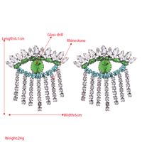 1 Pair Elegant Glam Eye Inlay Alloy Rhinestone Rhinestones Drop Earrings main image 3