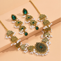 Glam Vintage Style Water Droplets Alloy Pearl Inlay Rhinestones Women's Jewelry Set main image 3