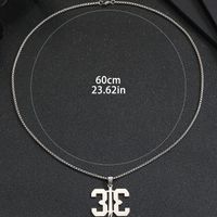 Hip-hop Number Stainless Steel Unisex Pendant Necklace main image 2