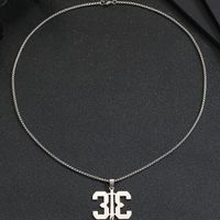 Hip-hop Number Stainless Steel Unisex Pendant Necklace main image 3