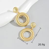 1 Pair Simple Style Heart Shape Solid Color Flower Alloy Iron Drop Earrings main image 4