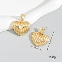 1 Pair Simple Style Heart Shape Solid Color Flower Alloy Iron Drop Earrings main image 6