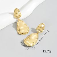 1 Pair Simple Style Heart Shape Solid Color Flower Alloy Iron Drop Earrings main image 10