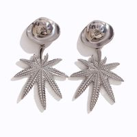 1 Pair Vintage Style Simple Style Classic Style Coconut Tree Plating Stainless Steel 18k Gold Plated Drop Earrings sku image 1