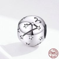 Simple Style Constellation Sterling Silver Plating Inlay Zircon Jewelry Accessories sku image 1
