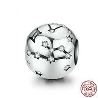 Simple Style Constellation Sterling Silver Plating Inlay Zircon Jewelry Accessories sku image 2