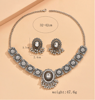 Vintage Style Simple Style Oval Alloy Inlay Rhinestones Women's Jewelry Set main image 2