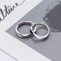 Einfacher Stil Einfarbig Sterling Silber Offener Ring main image 2