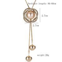Lady Solid Color Alloy Plating 18k Gold Plated Women's Sweater Chain main image 4