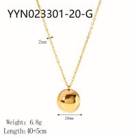 201 Stainless Steel Simple Style Polishing Plating Solid Color Pendant Necklace main image 2