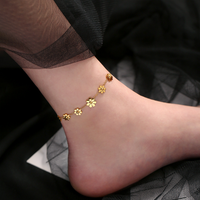 Titan Stahl 18 Karat Vergoldet Süss Einfacher Stil Gänseblümchen Armbänder Ohrringe Halskette main image 8