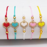 Cute Sweet Heart Shape Glass Handmade Women's Bracelets main image 1