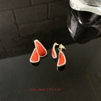 1 Pair Casual Simple Style Water Droplets Inlay Alloy Zircon Ear Studs sku image 1