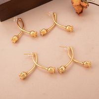 1 Pair Ig Style Fairy Style Simple Style Flower Plating Copper 18k Gold Plated Ear Studs main image 6