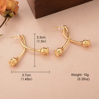 1 Pair Ig Style Fairy Style Simple Style Flower Plating Copper 18k Gold Plated Ear Studs main image 2