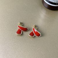 1 Pair Casual Simple Style Water Droplets Inlay Alloy Zircon Ear Studs main image 4