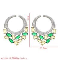 1 Pair Sweet Horns Plating Inlay Copper Zircon White Gold Plated Ear Studs main image 2