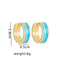 1 Pair Sweet Round Enamel Plating Zinc Alloy Earrings main image 2