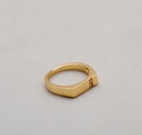 Simple Style Geometric Brass Plating Inlay Rhinestones 18k Gold Plated Women's Rings main image 2
