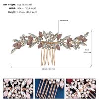 Women's Simple Style Solid Color Alloy Inlay Zircon Insert Comb sku image 1