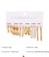 Wholesale Jewelry Simple Style Solid Color Alloy Pearl Plating Earrings main image 2