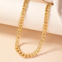 Retro Solid Color Gold Plated Alloy Wholesale Necklace main image 4