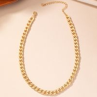 Retro Solid Color Gold Plated Alloy Wholesale Necklace main image 8