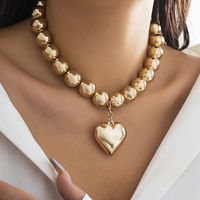 Casual Vacation Heart Shape Alloy Beaded Tassel Women's Pendant Necklace sku image 8