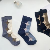 Femmes Style Simple Bloc De Couleur Coton Crew Socks Une Paire main image 5