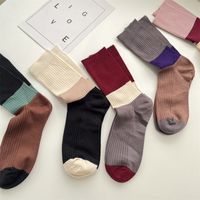 Women's Simple Style Color Block Polyester Crew Socks A Pair main image 2