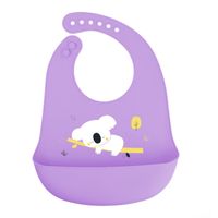 Cute Rabbit Animal Cartoon Edible Silicon Bib Baby Accessories main image 2