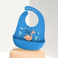 Cute Animal Cartoon Stripe Edible Silicon Bib Baby Accessories sku image 24