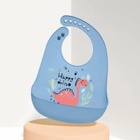 Cute Animal Cartoon Stripe Edible Silicon Bib Baby Accessories sku image 26
