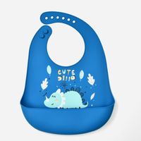 Cute Animal Cartoon Stripe Edible Silicon Bib Baby Accessories sku image 28