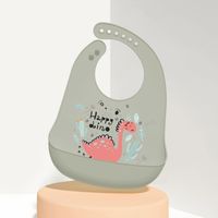 Cute Animal Cartoon Stripe Edible Silicon Bib Baby Accessories sku image 27