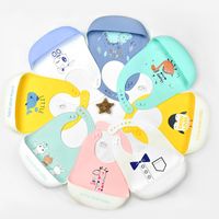 Cute Cartoon Dinosaur Cat Silica Gel Bib Baby Accessories main image 1