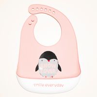 Cute Cartoon Dinosaur Cat Silica Gel Bib Baby Accessories main image 3