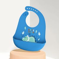 Cute Cartoon Dinosaur Cat Silica Gel Bib Baby Accessories sku image 26