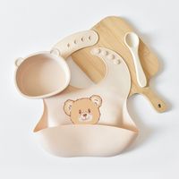 Cute Bear Silica Gel Burp Cloths Baby Accessories main image 1