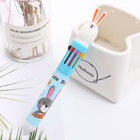 1 Piece Rabbit Cartoon Letter Class Learning Daily Plastic Cute Ballpoint Pen main image 4