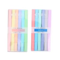 1 Set Solid Color Class Learning Plastic Cute Fluorescent Pen main image 2
