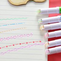1 Set Solid Color Class Learning Graduation Plastic Cute Fluorescent Pen main image 4