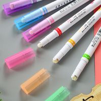 1 Set Solid Color Class Learning Graduation Plastic Cute Fluorescent Pen main image 2